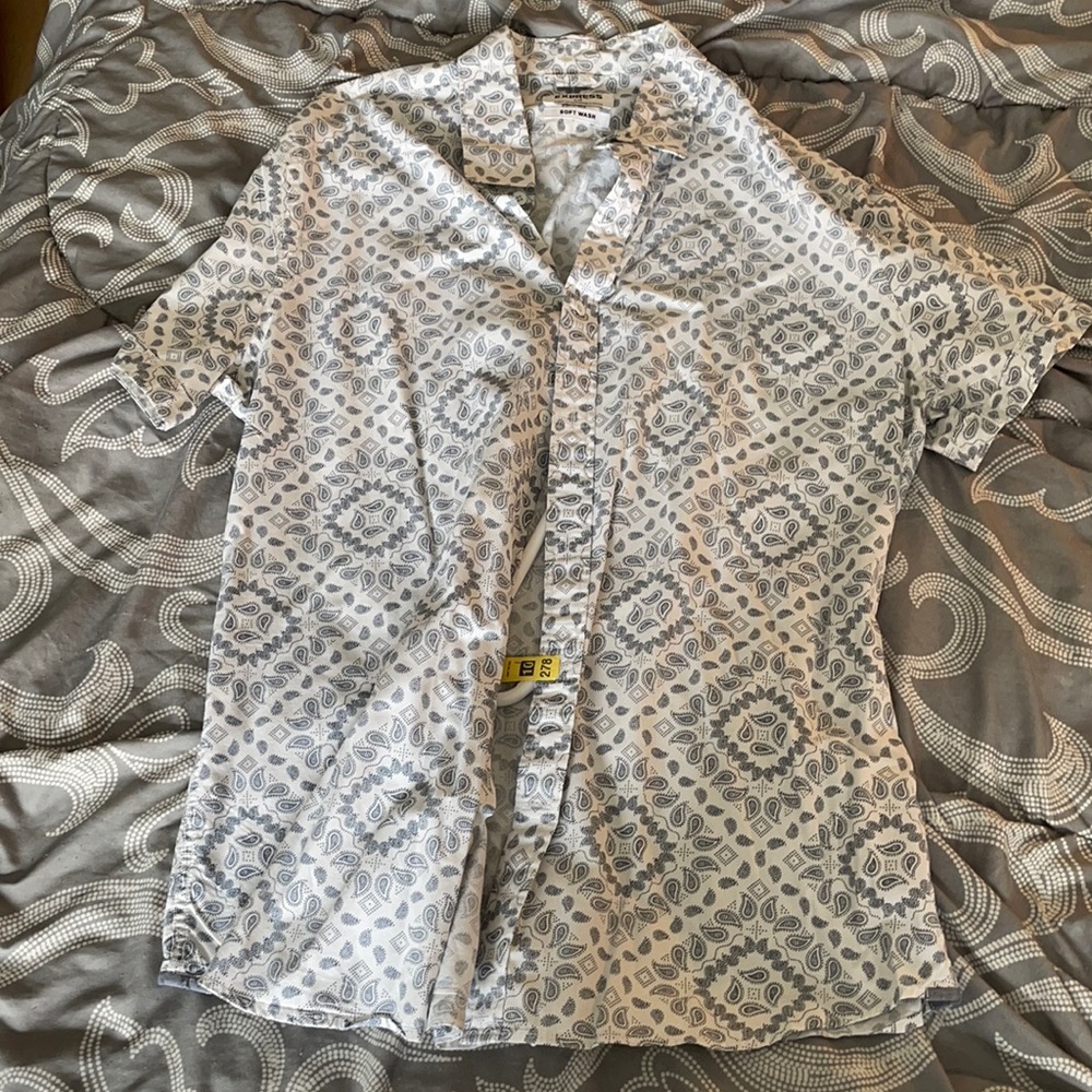 Express men’s chill patterned white summer shirt